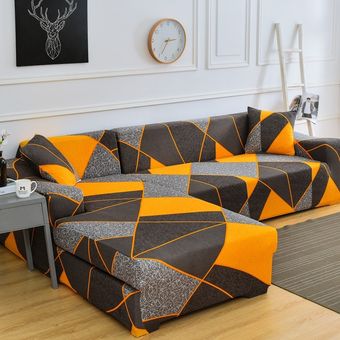 Funda de sofá geométrica elástica para sala de estar,mascotas,esquina en forma de L,Diván,funda de sofá,1 ud. #Color 28 