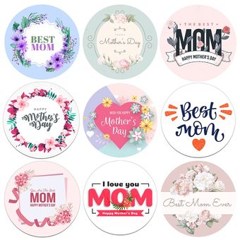 Pegatinas decorativas para el día de la madre etiquetas autoadhesiv 