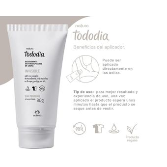 tododia +desodorante + Natura + Antitranspirante + en crema | Knasta Perú
