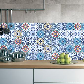 Wall 5M PVC Etiqueta baño de agua auto-adhesivo del papel pintado de la cocina Azulejos pegatinas para las paredes de la etiqueta decoración del hogar DIY Pegatina de azulejos-002 