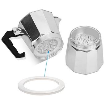 2 uds anillo de sellado de silicona espaciador arandela de lavadora Flexible reemplazo de anillo para Moka Pot Espresso cafetera Accesorios CHUN 