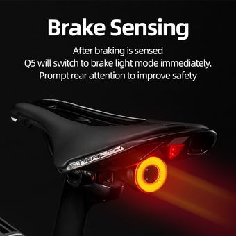 luz trasera inteligente para bicicleta luz LED con sensor automátic 