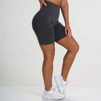 #NO.10 Sin pantalones cortos de cintura alta de mujeres pantalones cortos deportivos Push Up Leggings cortos Mujer entrenamiento pantalón corto deportivo para Yoga Mujer nuevo 