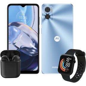 Motorola Moto E22 Dual 32GB 3GB RAM + Watch In Ear- Azul