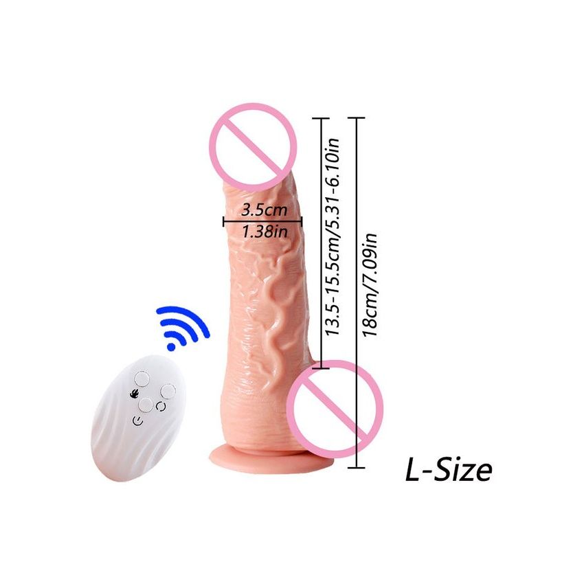 Doamonkey-consolador oscilante telescópico  juguete sexual pene con calefacción remota inalámbrica para mujer  ventosa  consolador realista