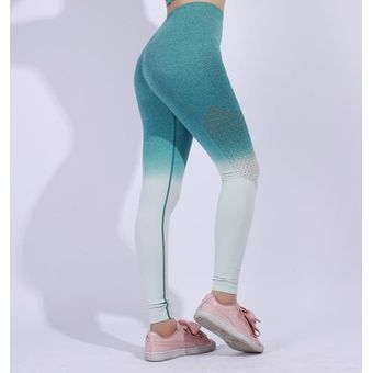 Conjunto deportivo sin costuras para mujer  ropa de Yoga con gradien.. 