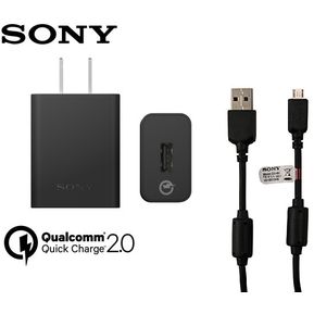 Cargador Sony Quick Charge Con Cable Micro Usb Carga Rápida