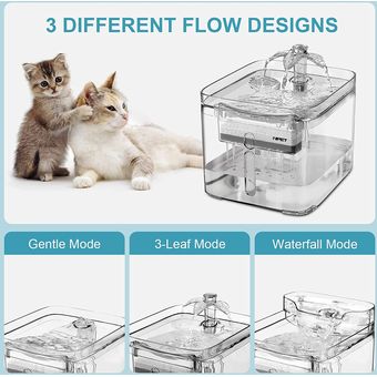 NPET fuente de agua para gatos, dispensador de agua automático para  mascotas, fuente de agua para perro con filtro de acción cuádruple