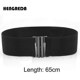 Cinturón elástico ancho para mujer cinturón negro para vestido ancho de 5 tamaños de cintura por hebilla de Metal para Skrit | Linio México - GE598FA0QWPKPLMX
