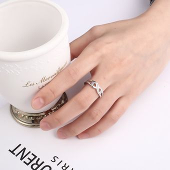 Anillo De Compromiso De Anillo Eterno Anillo De Plata 925 De 