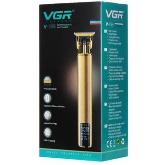 Maquina Cortar Pelo Vgr V-265 Display Profesional Recargable