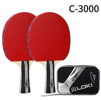 El tenis de tabla largo del ping-pong de la manija 2pcs bate los raquetas de 