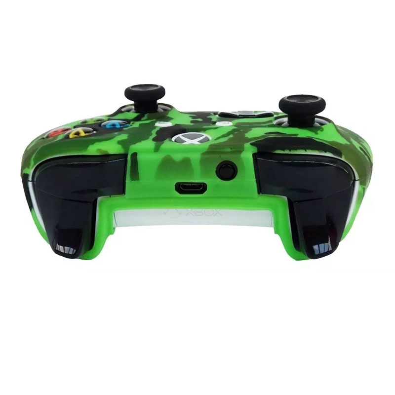 Xbox One S / X Funda de Silicón  Verde Camuflaje
