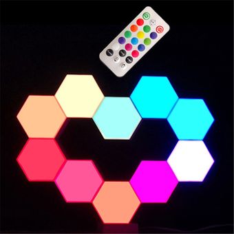 sensib Lámpara hexagonal Quantum para pared luz LED colorida con USB 