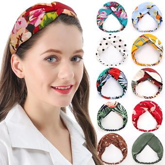 diademas estampadas de colores para mujer adornos para la cabeza moda para chicas 