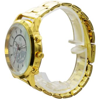 Reloj An logo Zeit Caballero Casual Correa De Metal Textura Dorado