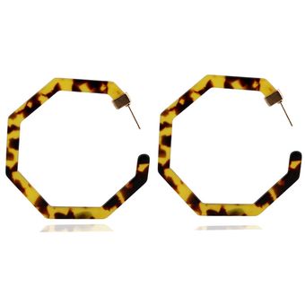 Resina De Nuevos Pendientes Verticales Largos De Leopardo 