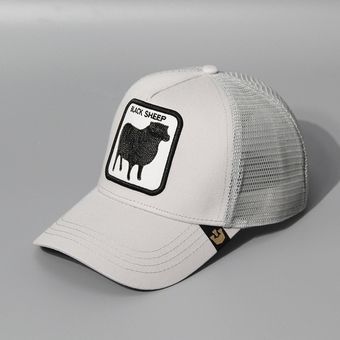 gorro con bo Gorra de béisbol bordada con diseño de ganso y mapache 