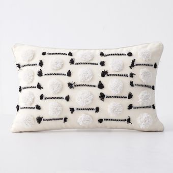 Funda de almohada con borlas de encaje cojín decoración del hogar 