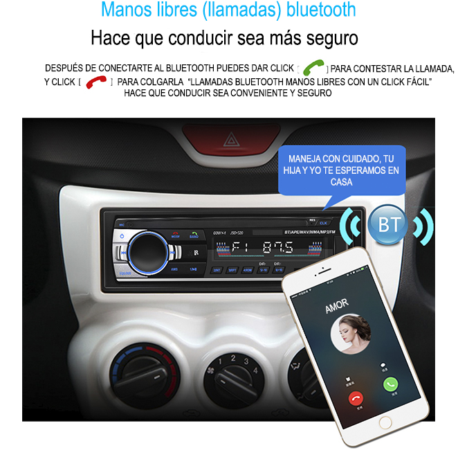 Auto Estereo Jsd520 Con Bluetooth MP3 USB SD AUX FM Control