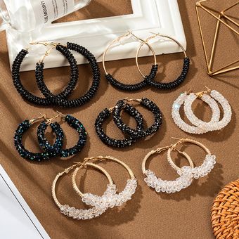 Nuevos Aretes De Colgantes Redondos De Gran Tamaño De De De 