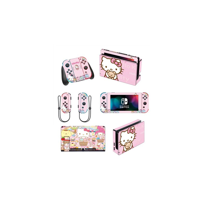 Skin Nintendo Switch Hello Kitty (0082) Consola+Dock+Controles ⇒ Mejor