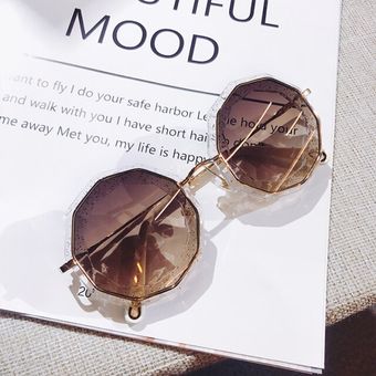Gafas de sol de gradiente circular retro gafas de sol demujer 