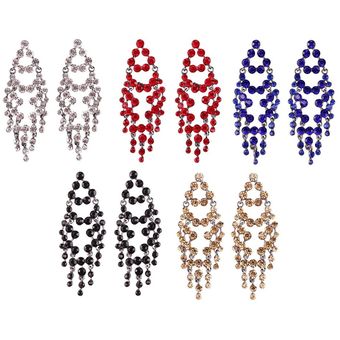 Pendientes de cristal de lujo Super Cool WaterDrop Pendientes largos Mujeres Pendientes grandes 