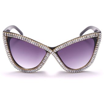Gafas de ojo de gato de diamante Gafas de sol de marcomujer 