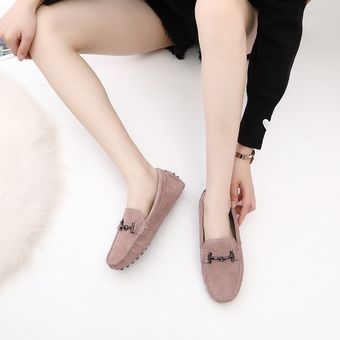 Zapatos planos de piel auténtica para mujer mocasines informales pa 