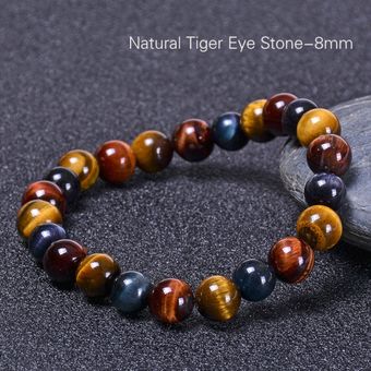 Pulseras De Globo Ocular De Tigre De Color De 8 Mm 10 Mm 12 