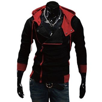 TANGYAXUAN-Chaqueta con capucha para hombre  sudadera con cremallera.. 