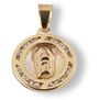 Dije Medalla Virgen De Guadalupe 1 Cm 2 Oros Sólido 14k