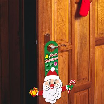 5 sets niños decoración navideña puerta colgada 