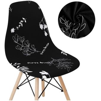 tela estampada Shell cubierta elástica para silla corto cubiertas de la silla trasera fundas de asiento para Bar Hotel Fiesta en casa de banquetes #9 