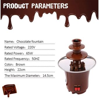 Fuente de fondue de chocolate de 3 niveles Máquina de fusión eléctrica  Chocolate