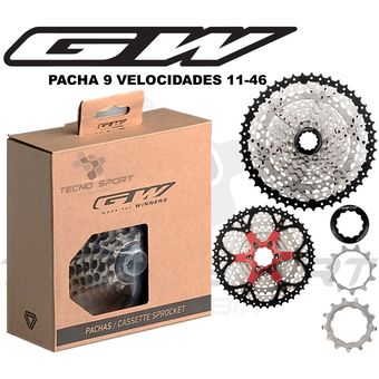 Pacha Cassette Gw 9 Velocidades 11 46 Compatible Con Shimano