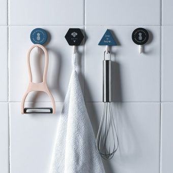 Ganchos adhesivos Perchas montadas en la pared de servicio pesado Accesorios de baño de cocina 