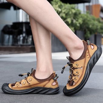 Sandalias De Senderismo Al Aire Libre Para Hombre Zapatos De Vadeo De Alta Calidad Antideslizantes Marrón 
