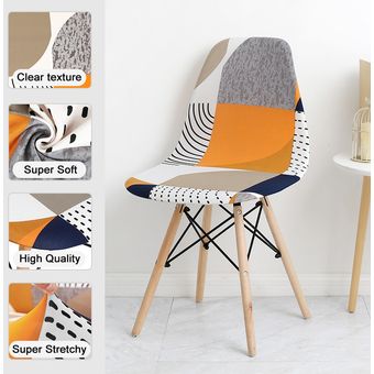 tela estampada Shell cubierta elástica para silla corto cubiertas de la silla trasera fundas de asiento para Bar Hotel Fiesta en casa de banquetes #34 