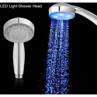 Cabezal de ducha LED 3 colores Chan Agua Glow Sensor de temperatura de 