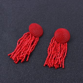 Beads de moda Forma borlas Pendientes Aleación Cuelga Pendientes Mujer Joyería 