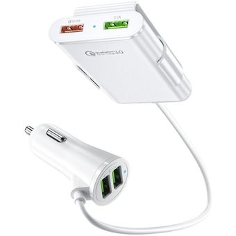 QC3.0 Cuatro USB Puerto del coche de carga rápida Cargador múltiple dispositivo de smartphones 