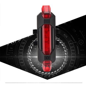 luz LED trasera roja p Accesorios para bicicleta recargable por USB 