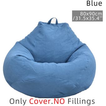 Moda Bolso grande de la haba perezoso del sofá de la cubierta a prueba de suciedad No Filler Inicio  sólo cubren-m azul 