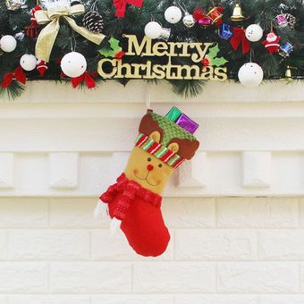 Decoraciones de árbol de navidad dulce Calcetines Adornos Año Nuevo Colgante de Navidad 