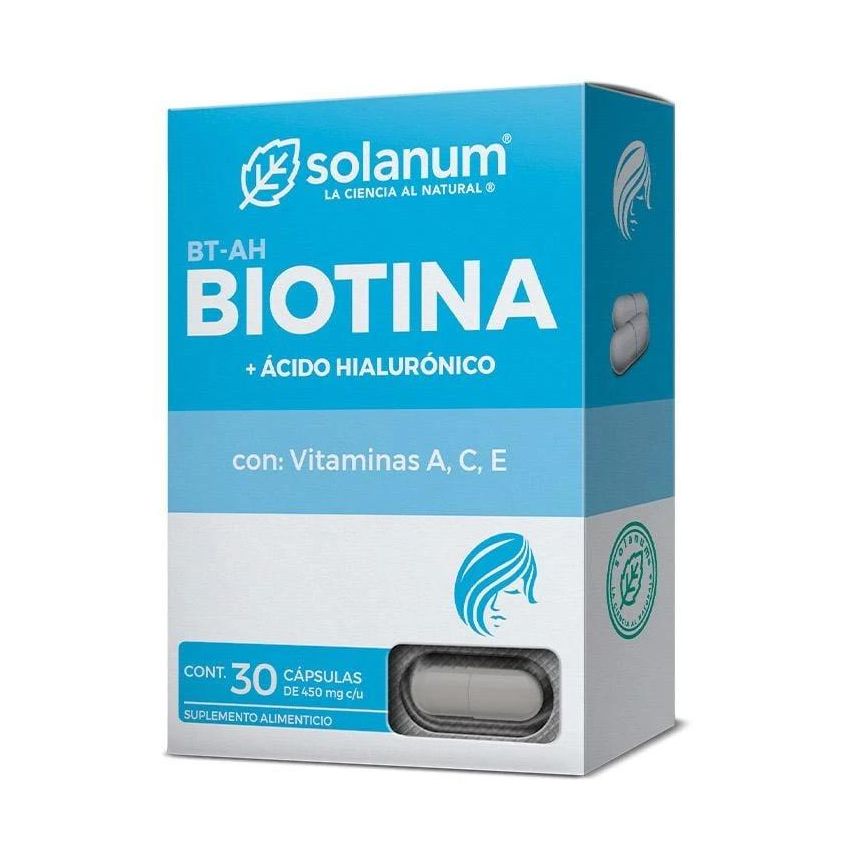 Biotina Ácido Hialuronico 30 cápsulas Solanum