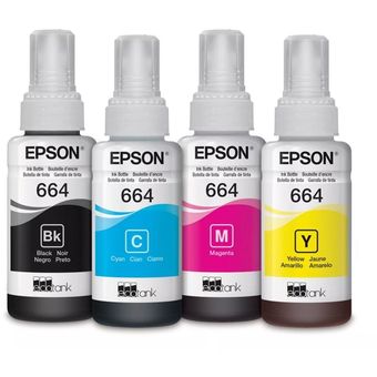 Epson - kit 4 Tintas Originales 664 Para Epson L210 L355 L380 L395 L200 L565