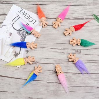 5pcs  set Plastic Magic Hair Fairy Vintage Big Devil Dolls para niños 