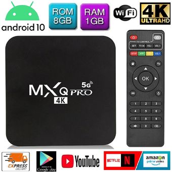 Tv Box 4K DD 8GB RAM 1GB Android 10 Convierte Televisor En Smart TV